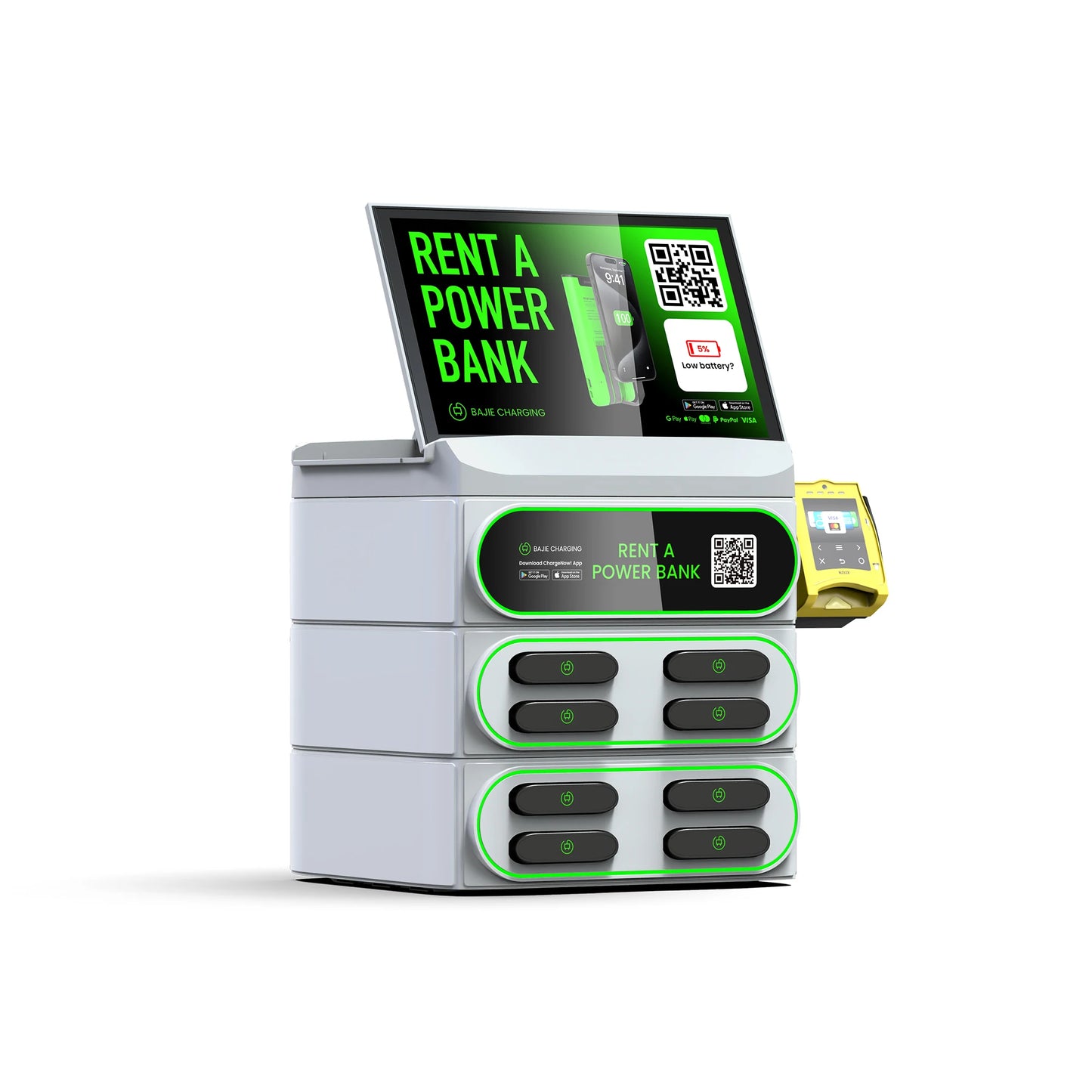 New Trending Shared Power Bank Station Credit Card Payment Mobile Phone Charging Rental Station Desktop Powerbank Stand Kiosk