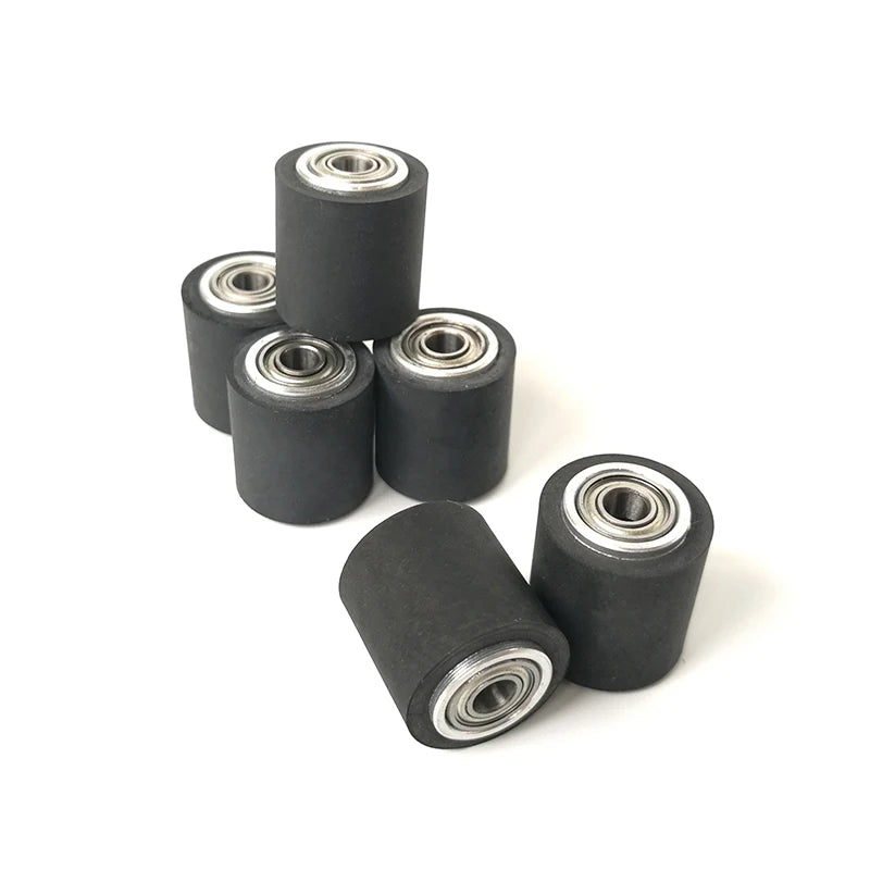 10pcs Pinch Roller Graphtec Skycut Printer Vinyl Cutter Cutting Plotter Roll 4x11x16mm Rubber Copper Core Press Paper Wheel