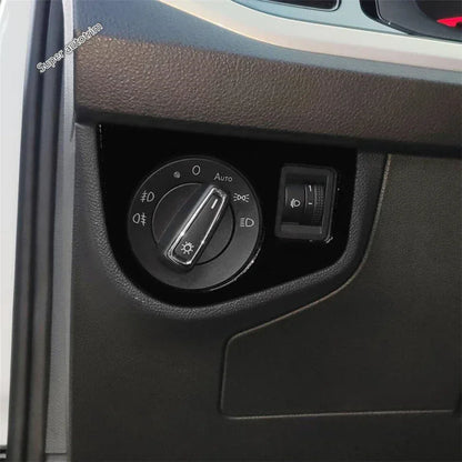 Center Control Gear Shift Panel Inner Door Armrest Handle Cover Trim Black Fit For VW Volkswagen Polo 2019 - 2023 Accessories