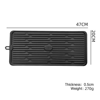 Silicone Dish Quick Bar Drying Dining Table Bath Mat Custom Logo Foldable Kitchen Large Microfiber