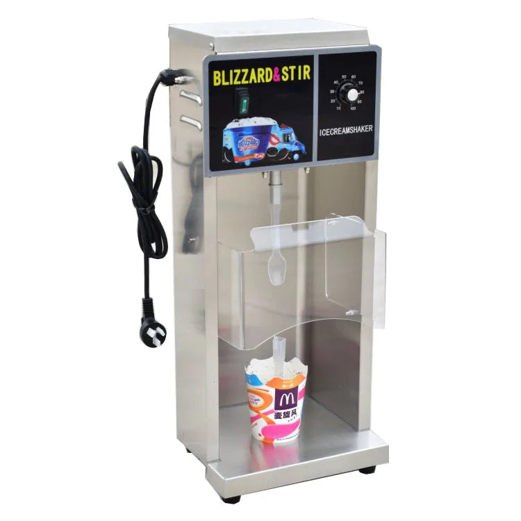 New Hot Sale Flurry Ice Cream Machine Mixer Milkshake Blender Yogurt/Fruit/Milk/Nuts Compatibility 304 Stainless Steel Low Noise