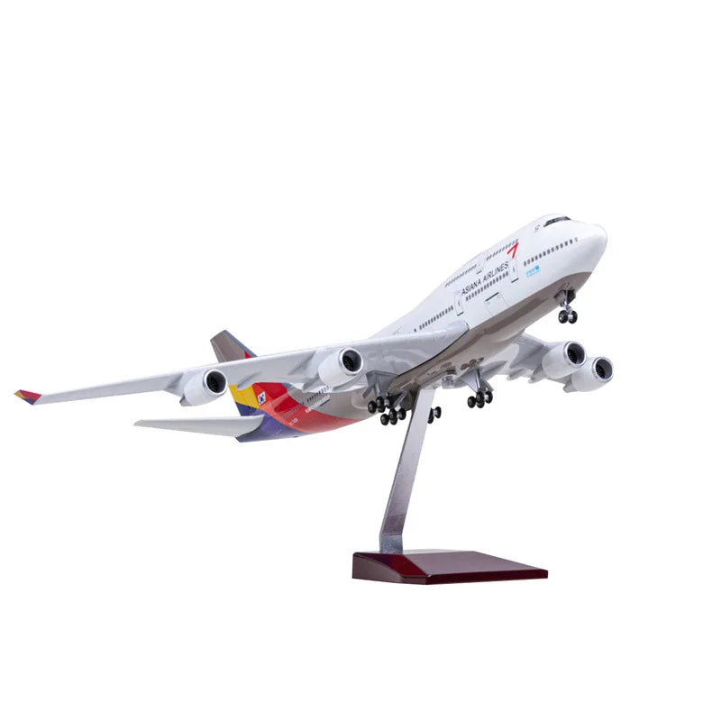 Wholesale 47cm 1:150 Diecast Airplanes Model Boeing B747  Plane Model ASIANA 747 Airplane Aircraft Toy Kids Gift