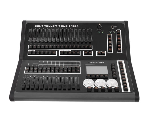 2025 Latest DMX512 Stage Lighting Controller Capacitive Touch Screen 1024 DJ Controller Lights Console Manual Type DMX