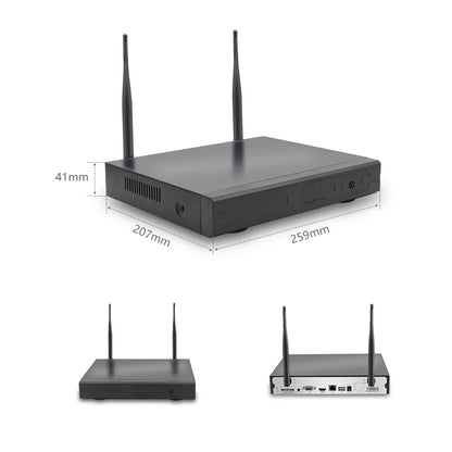 ENSTER 3MP Outdoor Indoor Wireless CCTV Security Wifi Camera System 4CH Wifi NVR Kit