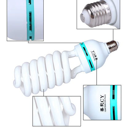 SH 135W LED Lighting Bulbs Photography Video Light Lamp Light Bulb Daylight E27 Socket For Softbox Photo Video Studio