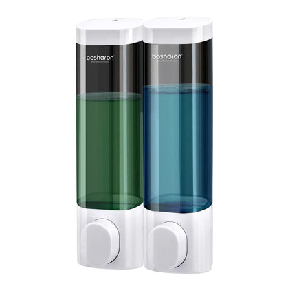 Magic Suction Cup 300ml*2 Bathroom Wall Mount Double Liquid Soap Dispensers Hand Press Toilet Equipment Hand Sanitizer Dispenser