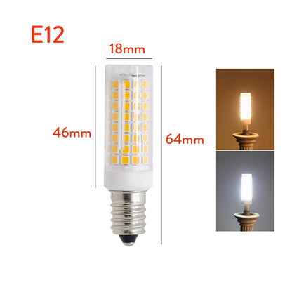 AC110V Brightness Bulb 102LEDs E11/E12/E14/E17 LED Lights Corn Bulbs 9W Replace 80W Halogen Lamp for Home House Lighting Bedroom