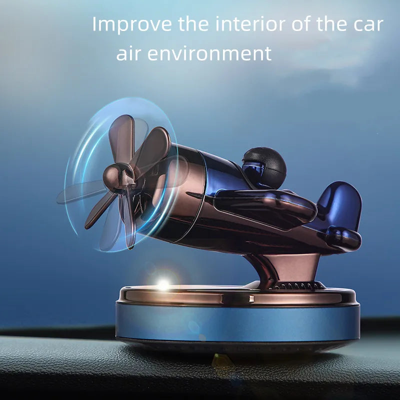 Paper Airplane Fighter Air Freshener Perfume Solar Powered Car Dashboard Essential Oil Holder Liquid Freshener for Vehicles