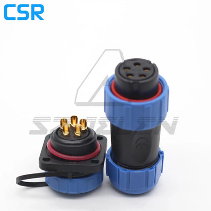 SP21 2/3/4/5/6/7/8/9/10/12 Pin IP68 Waterproof Connector Square Plastic Panel Mounting Connector Plug Female And Socket Male