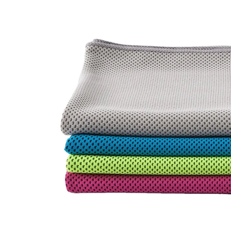 Wholesale Microfiber Cooling Towel Custom Logo Solid Color Knitted Technique Instant Cooling Effect