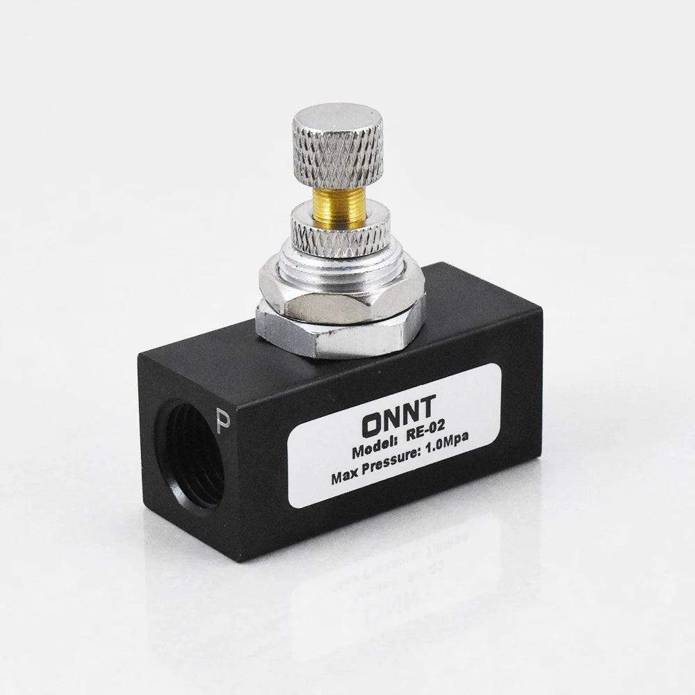 RE-01RE-02 RE-03 RE-04 G1/8 G1/4 G3/8 G1/2 Adjustable Pneumatic Solenoid Air Throttle Flow Control Valve One Way
