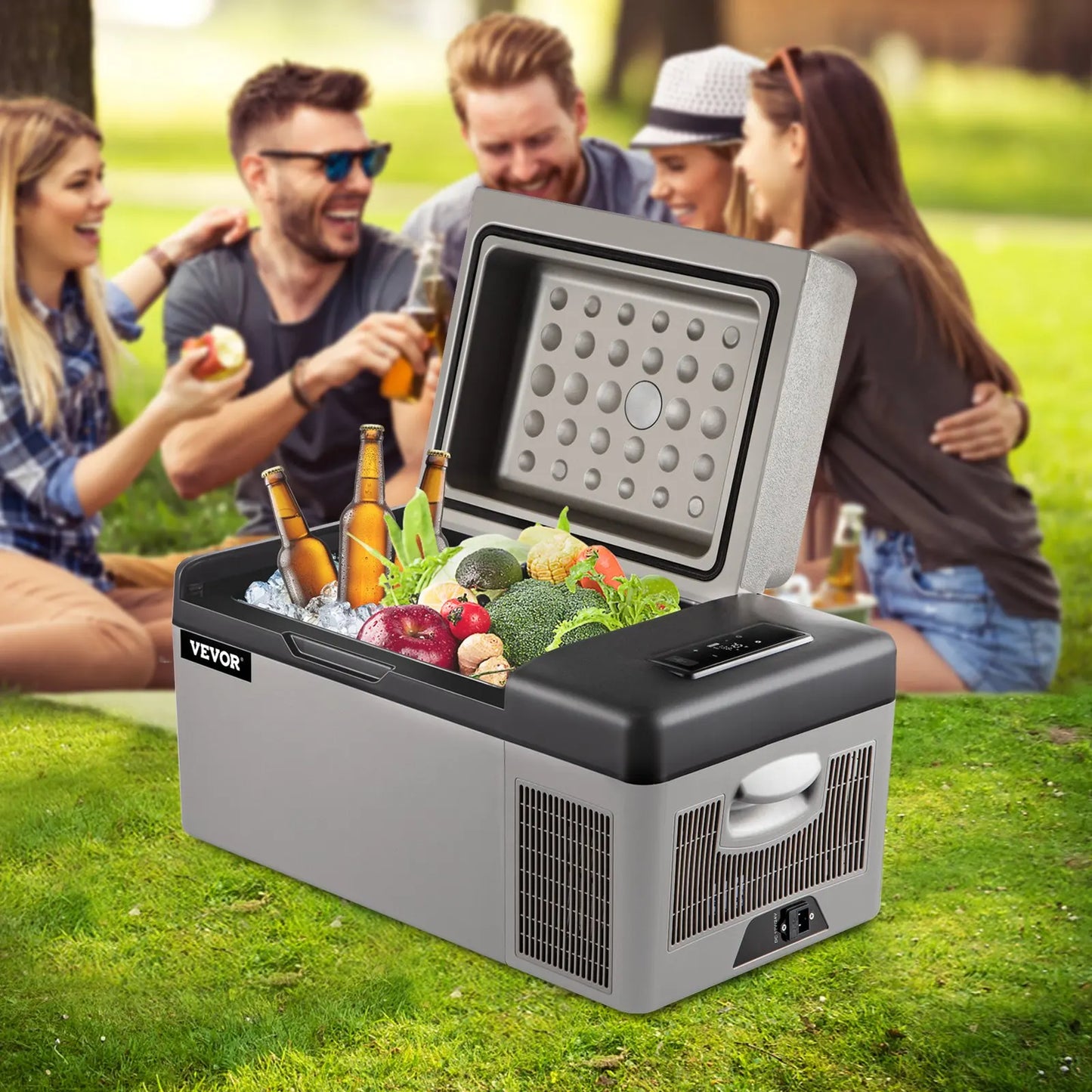 Car Refrigerator 20L Compressor Portable Small Refrigerator Car Refrigerator Freezer Vehicle Car Truck RV Boat Mini Electric