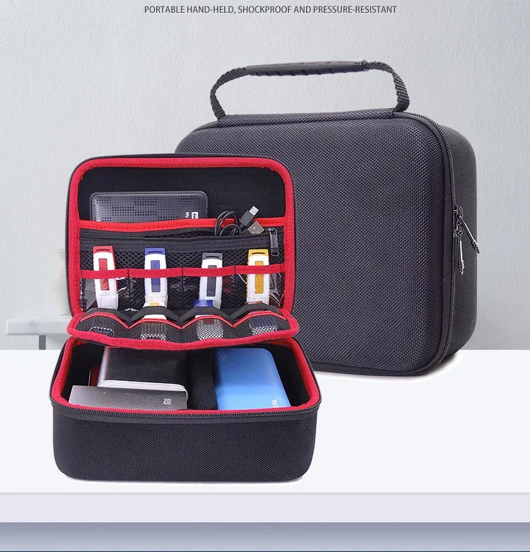 GHKJOK 3.5 inch Large HDD USB Flash Drive external hard disk case Cable Organizer Bag Carry Case usb flash disk GH1603