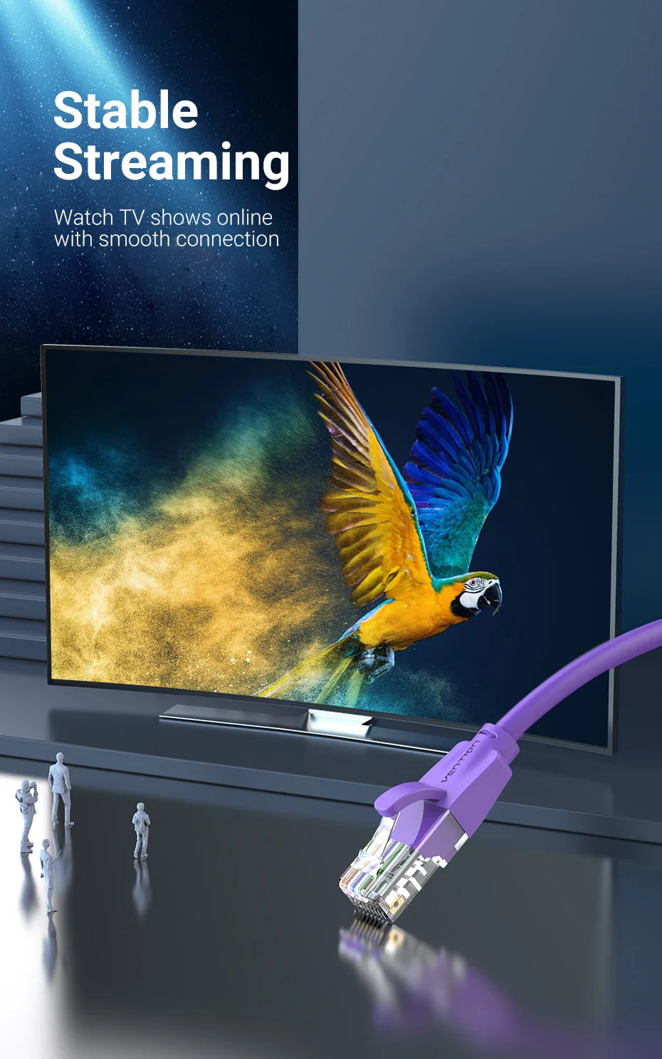 Vention Colour Ethernet Cable Cat 6 Network Cable 4 Twisted Pair Patch Cord RJ45 Internet UTP Cat6 Lan Cable for Laptop Router