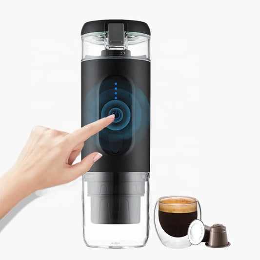 12V Battery-Powered Portable Car Espresso Coffee Maker with Capsule System Hot Water Function for Outdoor RV Household Hotel Use by PDG ibma