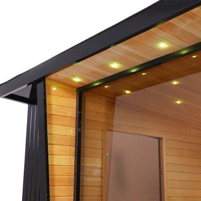 Premium 6-Person Outdoor Sauna - Natural Aromatic Red Cedar Wood | Backyard Spa & Wellness Retreat