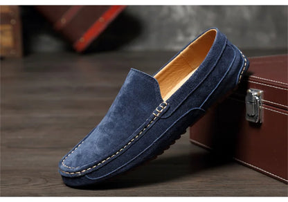 Suede Leather Man Loafers Luxury 2021 Casual Shoes For Men Boat Shoes Handmade Men Slipon Driving Shoes Male Moccasins Zapatos99