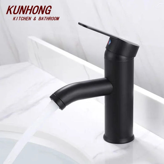 UPC Brushed Nickel Stainless Steel Bathroom Basin Faucet Tap Single Handle Cold and Hot Water Mixer Torneiras Banheiro by PDG ibma