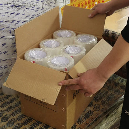 Factory Manufacturing Self Adhesive Custom Tape Plastic Bopp China Packing Tape Jumbo Roll Transparent Clear Bopp Packing Tape