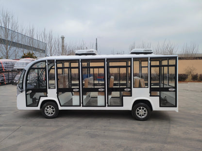 Hot Sale FNE 14-Seater White Open Top Electric Convertible Sightseeing Classic Car 72V 5KW Motor 28-35km/h