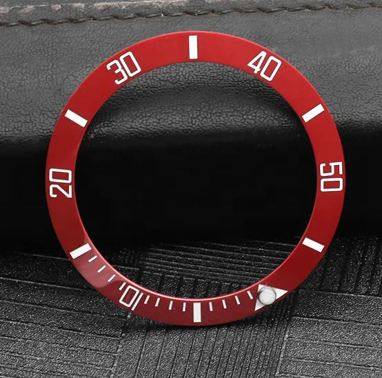Red Ceramic Bezel for Water Ghost Series Watch Ceramic Bezel Water Ghost Bezel OD 38mm ID 30.7mm