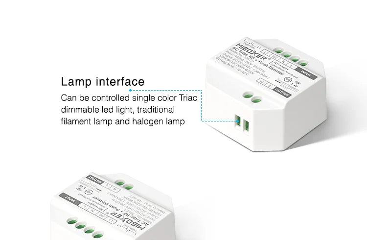 Miboxer TRI-C1 AC Triac Dimmer Single Color Controller 110-220V Push Dim Wall WiFi PWM RF Voice Control For Filament Lamp