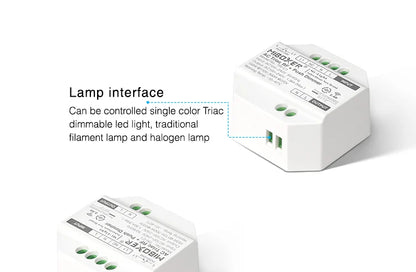 Miboxer TRI-C1 AC Triac Dimmer Single Color Controller 110-220V Push Dim Wall WiFi PWM RF Voice Control For Filament Lamp