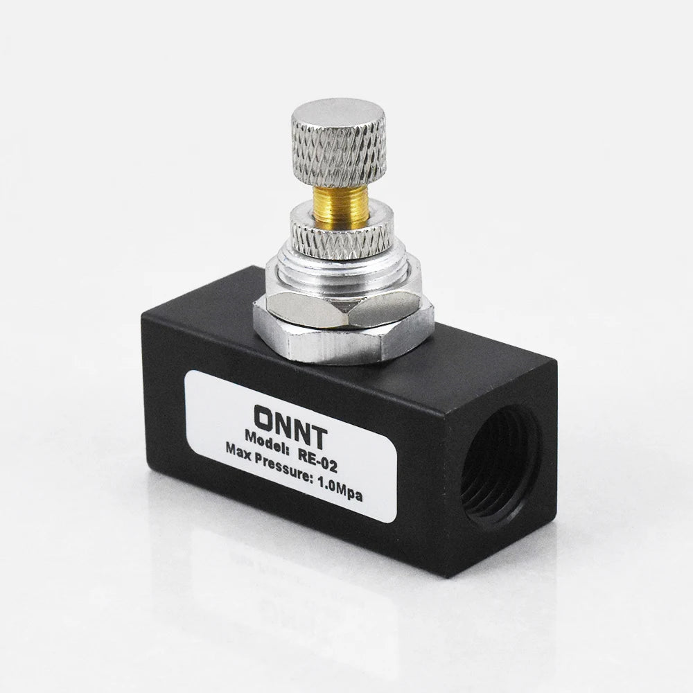 RE-01RE-02 RE-03 RE-04 G1/8 G1/4 G3/8 G1/2 Adjustable Pneumatic Solenoid Air Throttle Flow Control Valve One Way