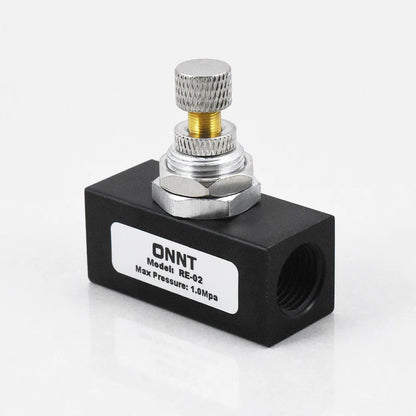 RE-01RE-02 RE-03 RE-04 G1/8 G1/4 G3/8 G1/2 Adjustable Pneumatic Solenoid Air Throttle Flow Control Valve One Way