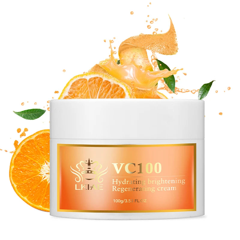 LKIAE Black Women Orange Skin Care Max Moisturizing Spot Lightening Vitamin C and a Glowing Whitening Cream for the Face
