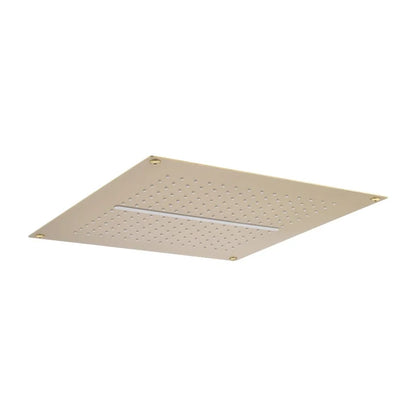 Luxury Brass Rainfall Shower Panel Rain Spa Head Polished Chrome Ceiling Faucets Diverter Ceramic Valve Core Rain Spray Pattern
