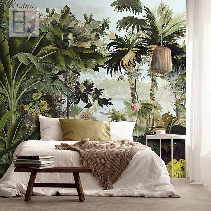 No MOQ 1 Piece Modern Waterproof Bedhead Wall Art 3D Printed Eco-Friendly Fabric Wallpaper Easy Dining Living Room Bedroom Gym