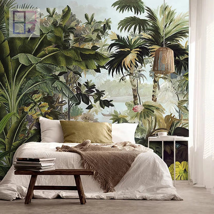 No MOQ 1 Piece Modern Waterproof Bedhead Wall Art 3D Printed Eco-Friendly Fabric Wallpaper Easy Dining Living Room Bedroom Gym