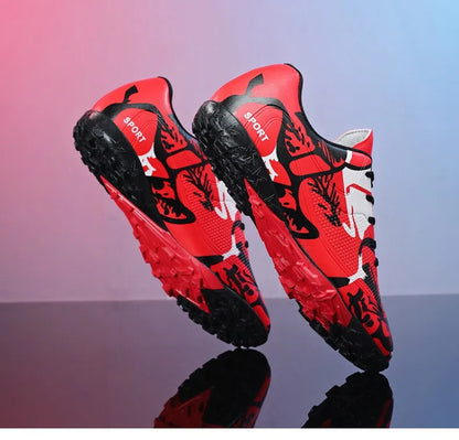 Men Anti Slip Soccer Spikes Shoes Wholesale High Top Youth Football CLeats Boots Artificial Turf Soccer Shoe