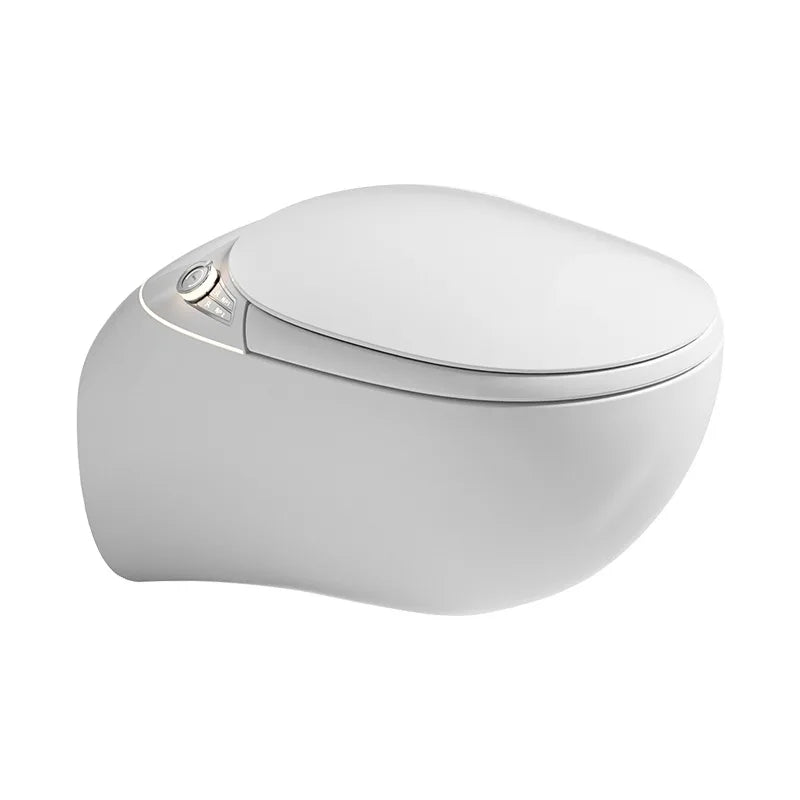 Wall Mounted Built in Oval Toilet with Built in Water tank Fully Automatic Siphon Type Wall Mounted Smart Toilet for Home Use