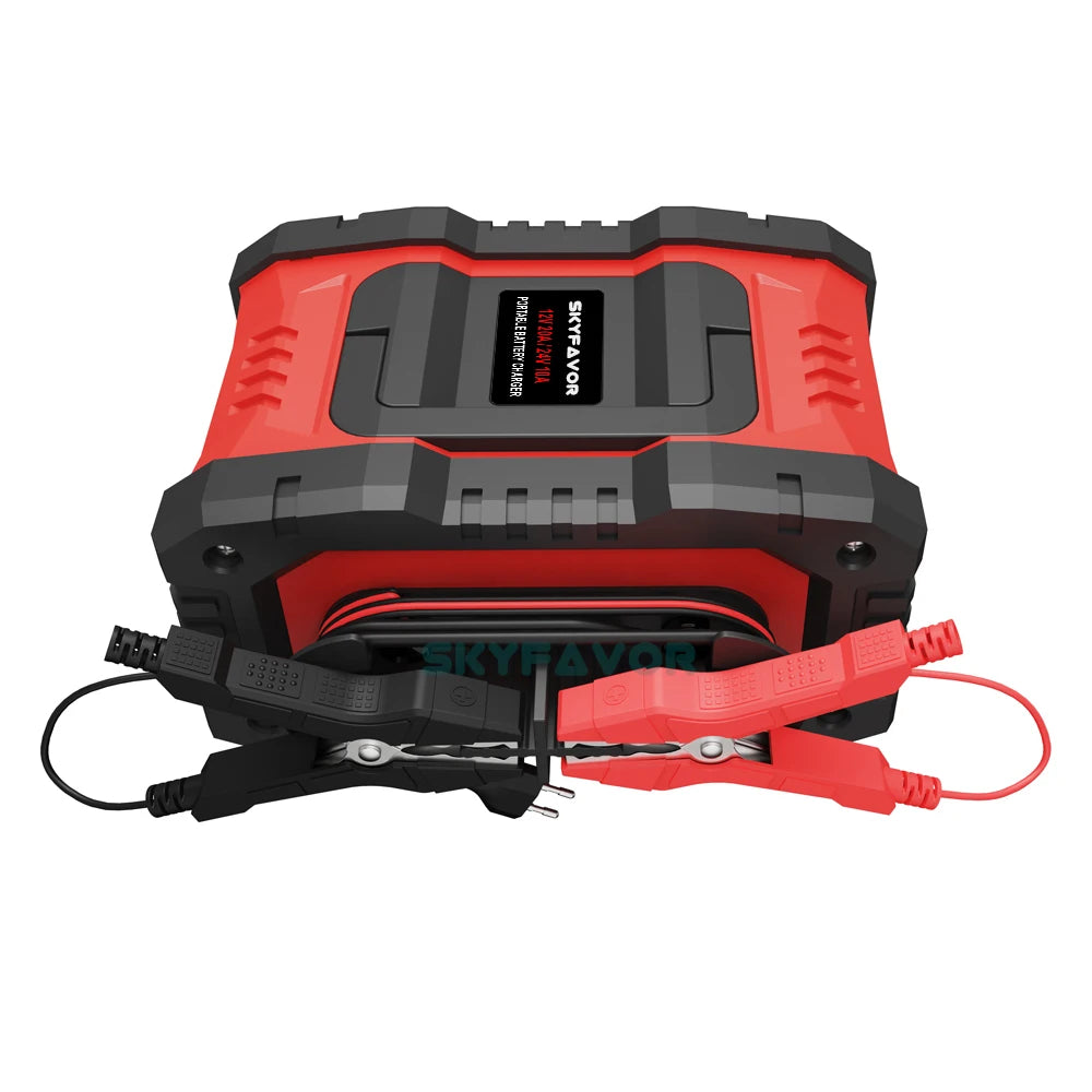 Lifepo4 Lead Acid Car Battery Charger 12V 24V 20A Fast Automatic Gel Agm Maintenance-free Deep Cycle Lead Acid Battery Charger