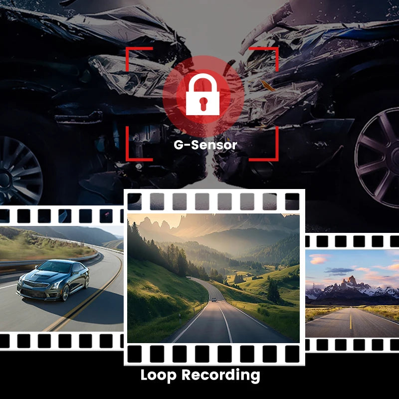 4K 3.2 Inch Hidden Mini Dash Cam With Front and Rear Wifi GPS FHD 2160P Rear View Camera Night Vision Auto Camera for Car