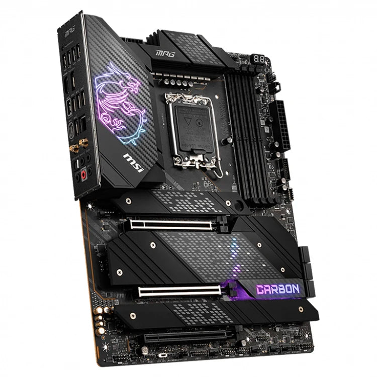 Used MSI MPG Z690 CARBON WIFI Motherboard Supports DDR5 Memory up to 6666+(OC) MHz and 12th Gen Intel Core/ Pentium Celeron CPU