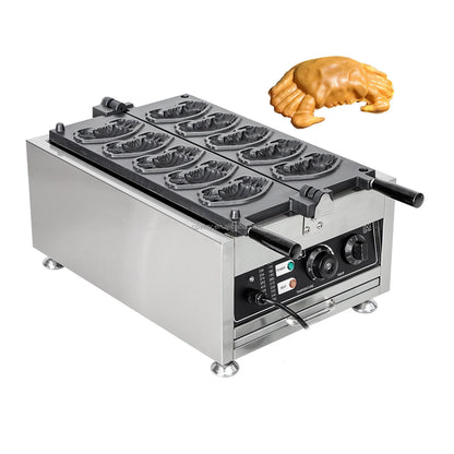 Electric Crab Shape 5pcs Waffle Maker New Animal Shaped Cartoon Pancake Dorayaki Machine for Kitchen Appliances