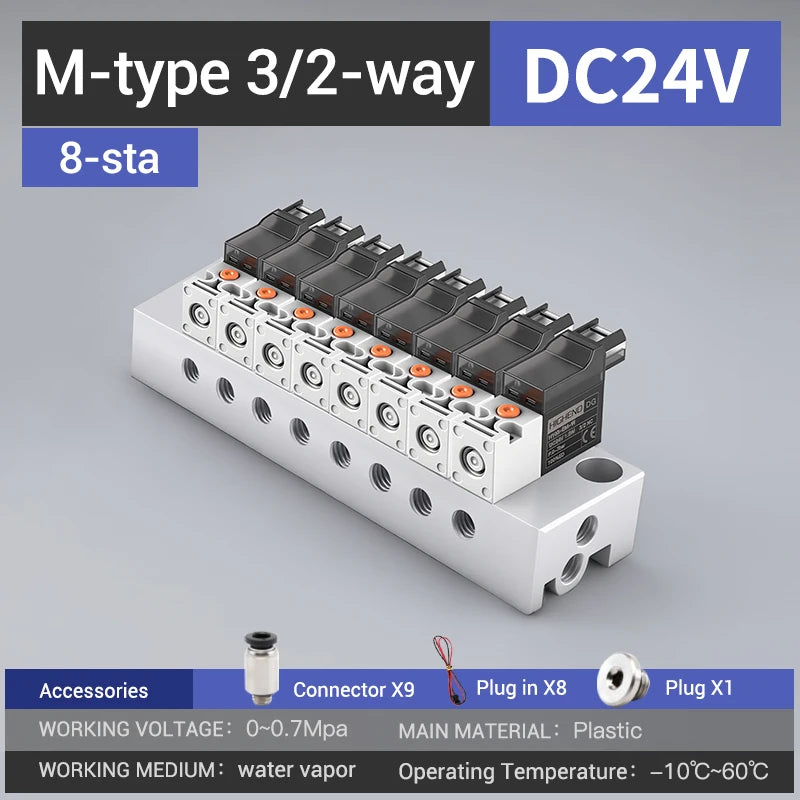 Highend 3/2 Way Direct Acting Mini Solenoid Valve 24v 10mm L/M/G-type Vacuum  Plastic Mini Sock Knitting Solenoid Valve