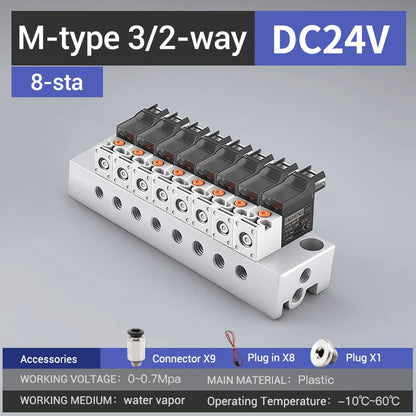 Highend 3/2 Way Direct Acting Mini Solenoid Valve 24v 10mm L/M/G-type Vacuum  Plastic Mini Sock Knitting Solenoid Valve