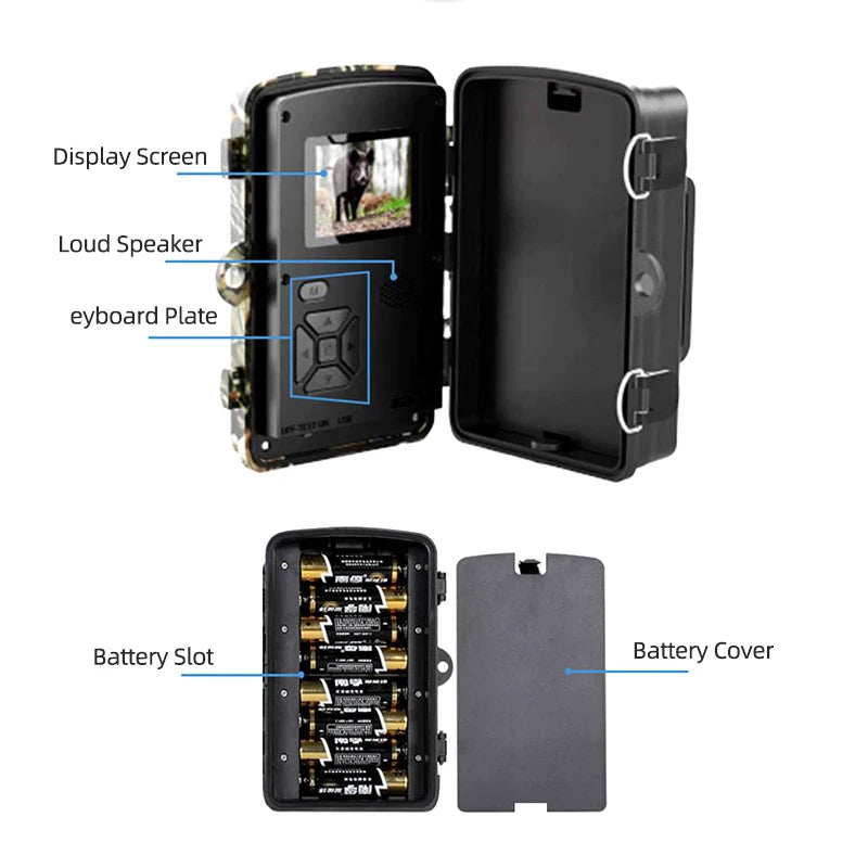1080P FHD Hunting Trail Camera Outdoor IP66 Waterproof Hunting Cameras With IR Night Hunting Thermo Vision Camera De Chasse Caza