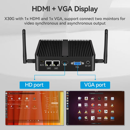 Fanless Mini PC IPC Intel J1900 J2900 I5-5200U 2xEthernet 2x COM DB9 HDMI VGA MPICE Expansion WiFi 4G LTE Support Windows Linux