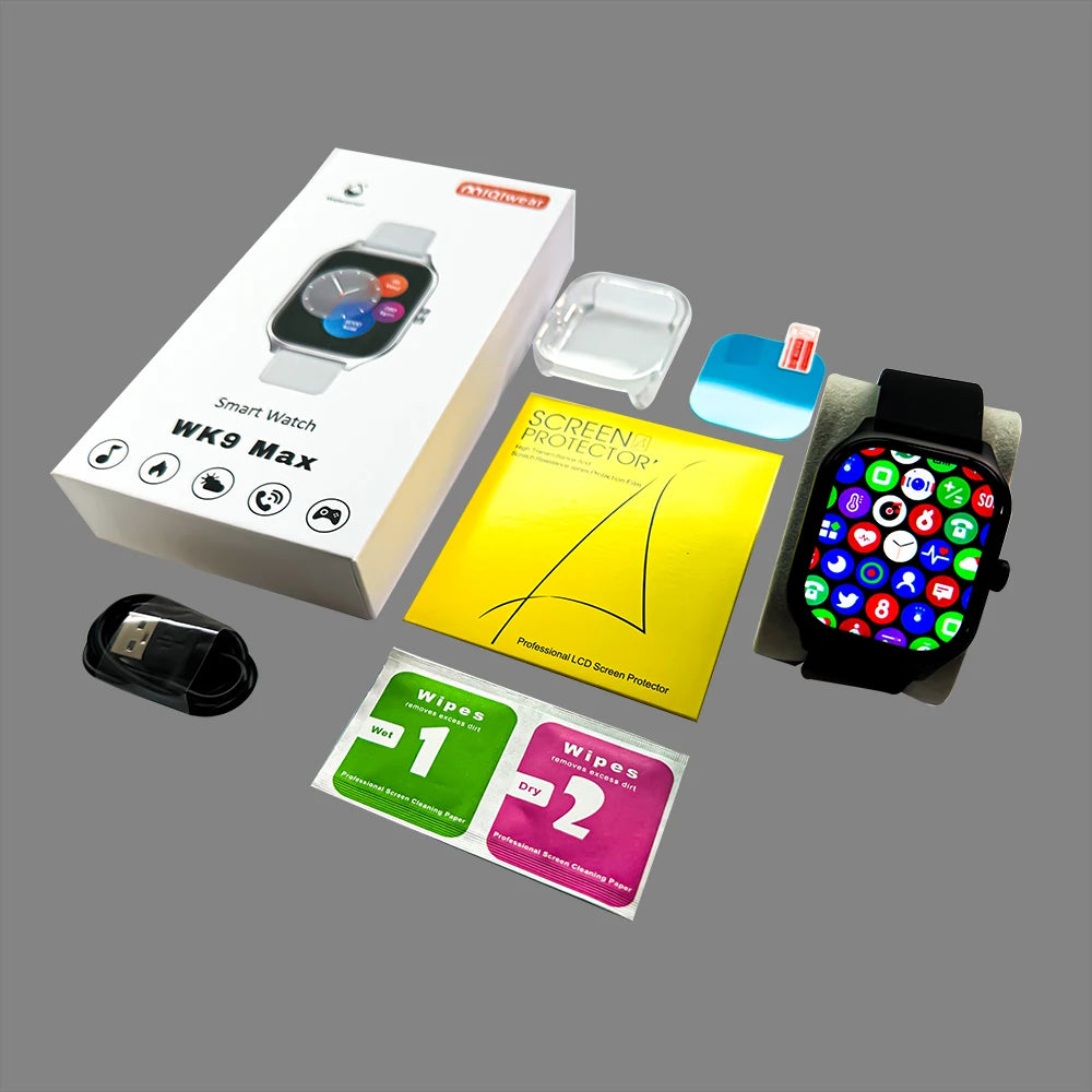 2026 Newest WK9 Max T800 Ultra Smart Watch 2.01 Inch Screen Rotating Dual Buttons Hiwatch Pro S8 IWO Smartwatch T800 Ultra