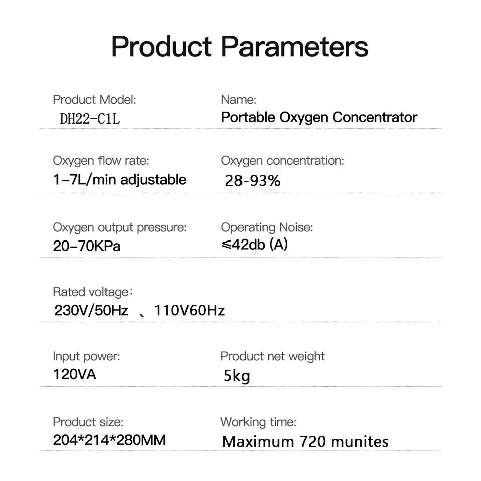 Kainuo Mini Portable Micro Oxygen Generator Machine for Home & Hospital Use with Durable Motor and Bearing Core Components