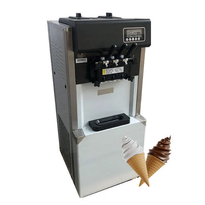 High Capacity Soft Ice Cream Machine Floor Standing Ice Cream Maker 3 Flavors for Supermarket Fast Production Hot Sale