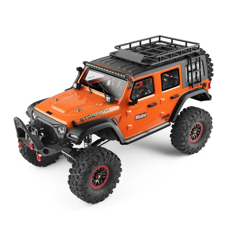 For Adult Hobby RC Off-Road Crawler 1:10 2.4G 4WD LED Lights Dragging RC Truck Brushed Toys Climbing Car