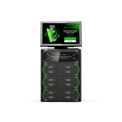 2024 Best Selling 12-Slot Touch Screen Integrated Stackable Charging Station Share Power Bank 4G Rental Station Portable
