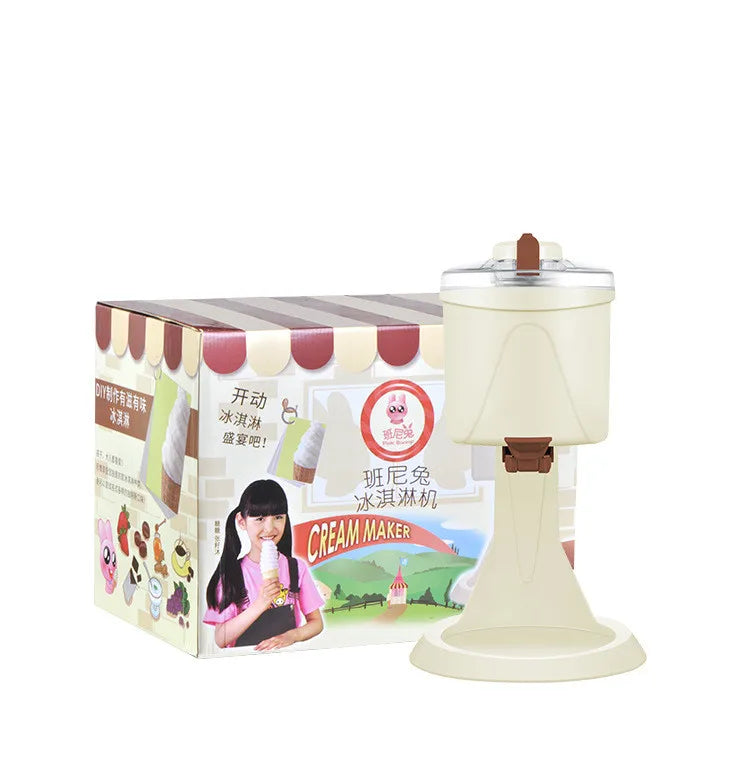 Automatic Bench Top Simple Operation Large Capacity Mini Soft Ice Cream Machine for Home DIY Ice Cream Machine Manual