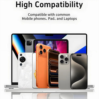 240W Fast Charging USB-C to Type-C Cable with Detachable Phone Stand Nylon & Silicone Material IOS Compatible